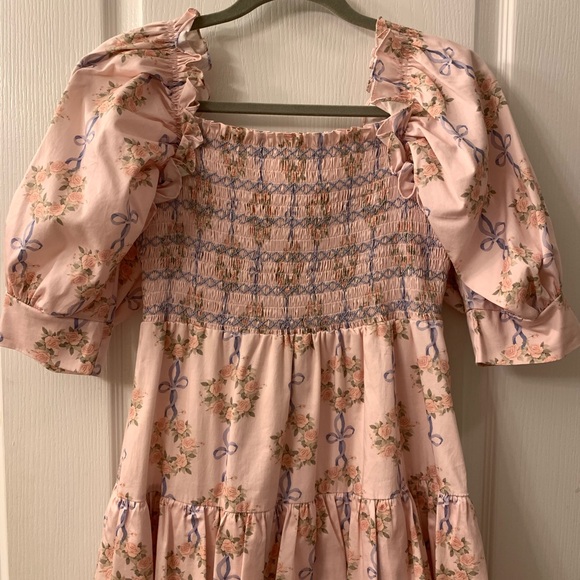 Dondolo Christmas Carol Wreath dress pink size small - Picture 4 of 7